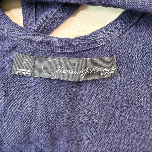 Patterson J. Kincaid Navy Tank Top with Black Sequin Accent - Picture 6 of 6